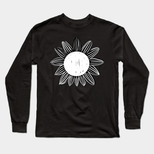 Lino-cut Flower Long Sleeve T-Shirt